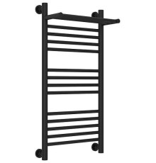 Полотенцесушитель водяной Сунержа Богема+ с 1 полкой 400x800 мм матовый черный 31-0223-8040