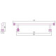 Полка для полотенцесушителя Сунержа прямая 438x89 мм сатин 071-2012-0370