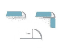 Профиль для плитки ПВХ внешний Cezar 9 мм бежевый D103