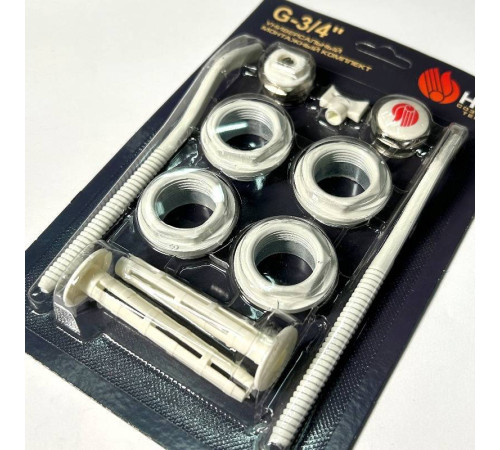 Комплект для подключения радиаторов Zehnder HRZ 3/4 (2 кронштейна) RAL 9010 MK NRZ 3/4