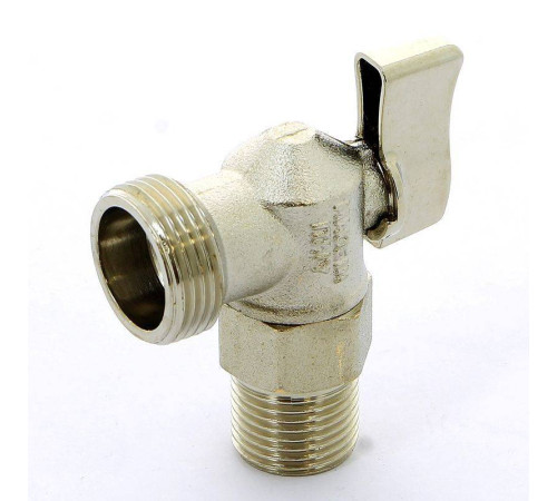 Кран шаровой для стиральной машины ITAP никелированный 1/2х3/4 дюйма 392 1/2