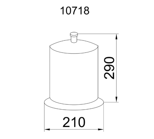Ведро мусорное напольное Boheme Puro хром 10718