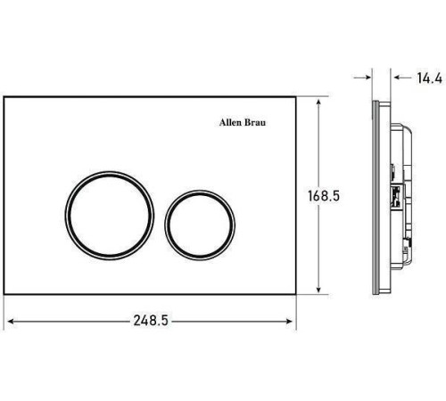 Клавиша смыва Allen Brau Priority 24,8x16,8 см белый 9.20005.20