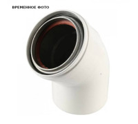 Отвод эмалированный BAXI 90° для коаксиальных труб 80/100 мм MT71410511