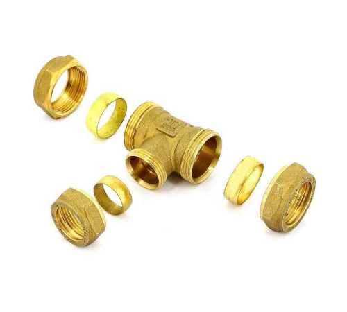 Тройник обжимной Tiemme 22х22х22 мм 1000013