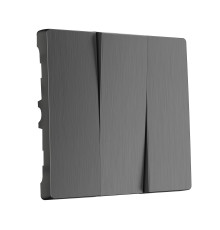 Набор клавиш для выключателя трехклавишного (графит рифленый) W1139004