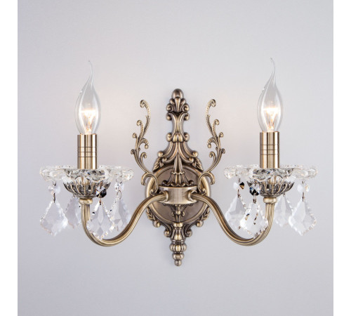Бра с хрусталем 3281/2 античная бронза / прозрачный хрусталь