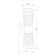 Настенный светодиодный светильник Tube double черный IP54 1502 TECHNO LED