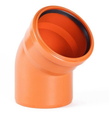 Отвод НПВХ для наружной канализации ХЕМКОР 110 мм 87° 1454353