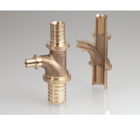 Тройник REHAU RAUTITAN RX+ 32-16-25 с повышенным сопротивлением бронза 13160741001