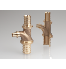 Тройник REHAU RAUTITAN RX+ 32-16-25 с повышенным сопротивлением бронза 13160741001