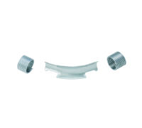 Фиксатор поворота трубы REHAU 20 мм 45° стальной с кольцами 1249395