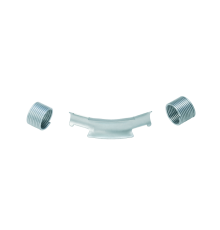 Фиксатор поворота трубы REHAU 20 мм 45° стальной с кольцами 1249395