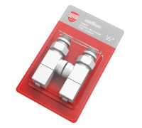 Набор дизайн-вентилей Royal Thermo CUBE осевой 1/2 белый RTE 50.031 WT