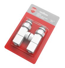 Набор дизайн-вентилей Royal Thermo CUBE осевой 1/2 белый RTE 50.031 WT