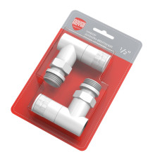 Набор дизайн-вентилей Royal Thermo PIANO угловой белый 1/2 RTE 07.005