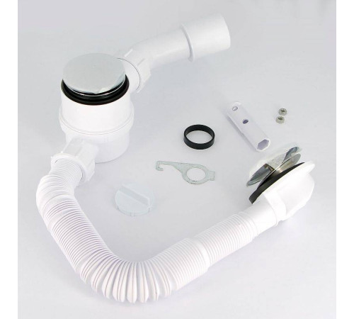 Слив-перелив для ванны McAlpine клик-клак раздвижной L330-700 мм хром MRB11