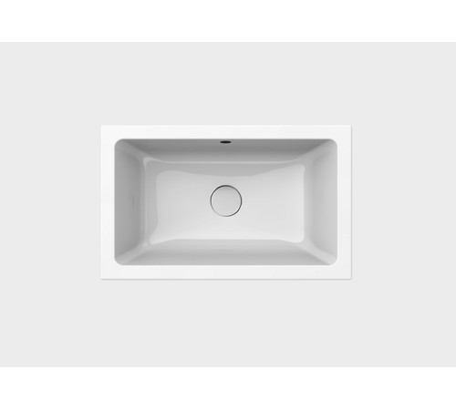 Раковина встраиваемая сверху GSI KUBE X 600x370 мм без отверстия под смеситель белая глянцевая 895311