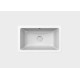Раковина встраиваемая сверху GSI KUBE X 600x370 мм без отверстия под смеситель белая глянцевая 895311