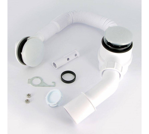 Слив-перелив для ванны McAlpine клик-клак раздвижной L330-700 мм хром MRB11