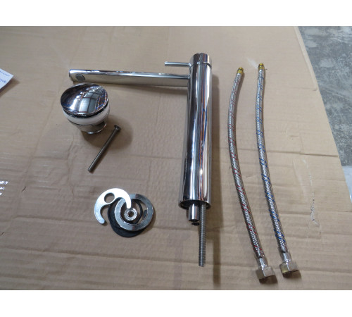 Смеситель для раковины высокий Bossini Oki с донным клапаном хром Z005303.030_УЦ