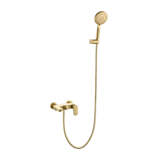 Смеситель для ванны Boheme Spectre с душевым комплектом матовое золото 453-MG
