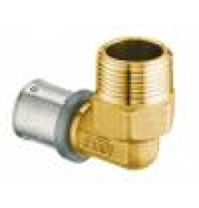 Угольник пресс FAR 26x3 мм x 3/4 НР латунь 4904 2601