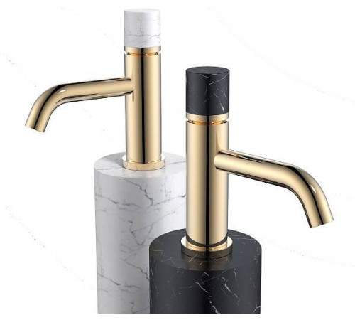 Смеситель для раковины Boheme Stick золото/черный 121-G-MR-BLACK