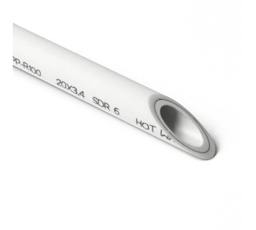 Труба полипропиленовая SINIKON DUO PN25 20x3.4 мм армированная алюминием 4 м серая 508215