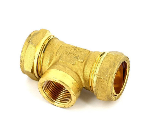 Тройник обжимной с внутренней резьбой Tiemme 28х3/4х28 1000117