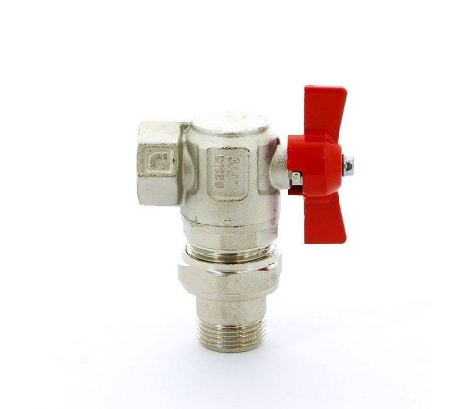 Кран шаровой ITAP IDEAL 3/4 НВ угловой с разъемным соединением бабочка 298