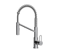 Смеситель для кухни Omoikiri Mikawa 2 Plus-BN с выдвижным изливом и каналом для фильтра нержавеющая сталь 4994452