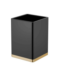 Стакан для зубных щеток настольный Boheme Venturo золото/черный 10961-B-G