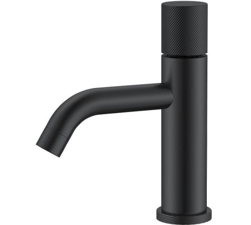 Смеситель для раковины Boheme Stick Spirale низкий без донного клапана черный 121-BB.4