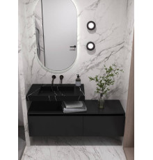 Раковина мебельная Armadi Art Flat 81х45.2х8 см прямоугольная nero 859-080-NM