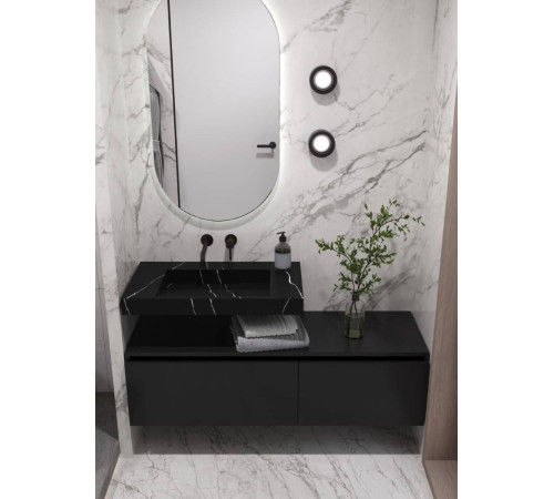 Раковина мебельная Armadi Art Flat 81х45.2х8 см прямоугольная nero 859-080-NM