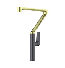 Смеситель для кухни Omoikiri Tara-LG-GM светлое золото/вороненая сталь 4994396