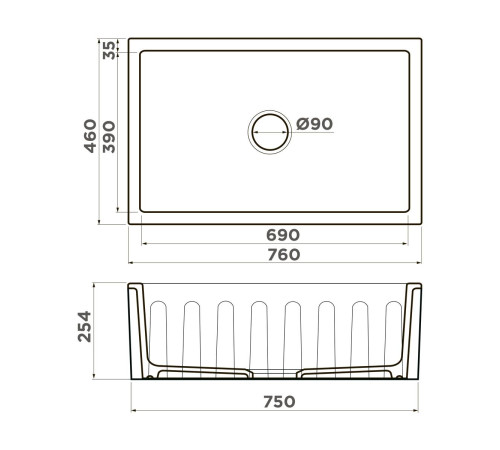 Кухонная мойка Omoikiri Mikura 76-OL Natceramic 76x46 см olive 4997076