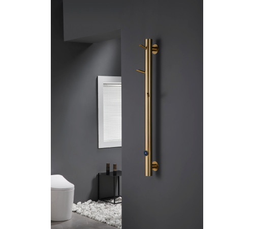 Полотенцесушитель электрический Boheme Oak 20.1х150 см нижнее подключение матовое золото 724-MG