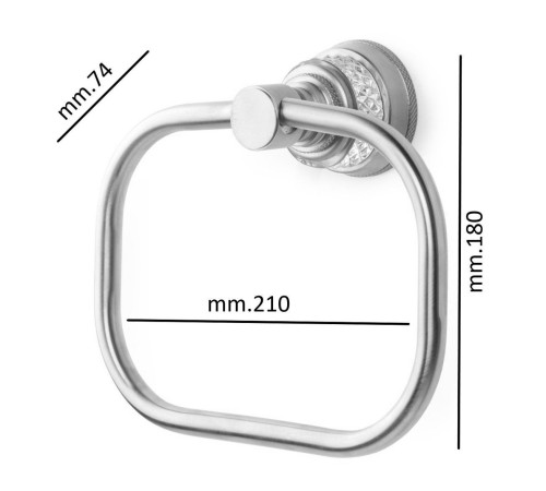 Полотенцедержатель кольцо Boheme Aura хром 10245-CR