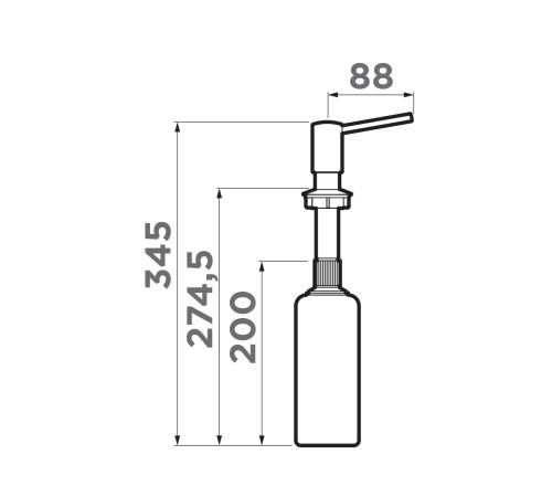 Дозатор для кухни Omoikiri OM-02-P-GR leningrad grey 4975036
