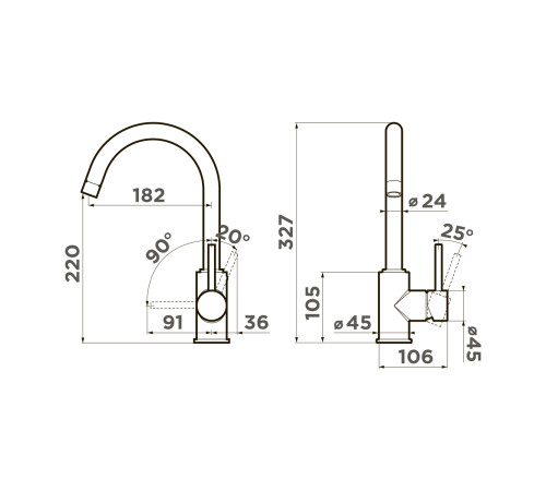 Смеситель для кухни Omoikiri Shinagawa-P-BL черный 4974106