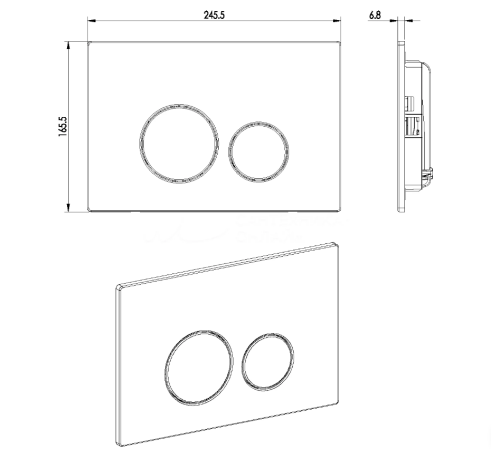 Клавиша смыва Boheme для инсталляции пластиковая бронза 649-BR