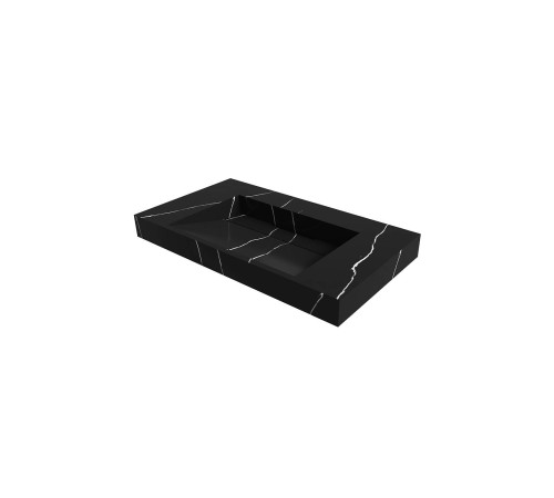 Раковина мебельная Armadi Art Flat 81х45.2х8 см прямоугольная nero 859-080-NM