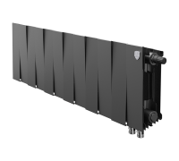 Радиатор биметаллический Royal Thermo PianoForte 200 Noir Sable 12 секций нижнее подключение НС-1346004