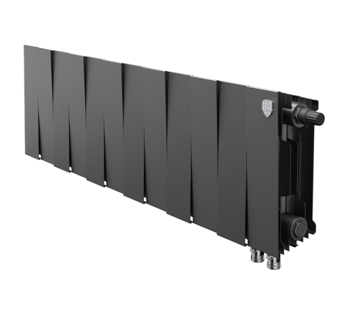 Радиатор биметаллический Royal Thermo PianoForte 200 Noir Sable 12 секций нижнее подключение НС-1346004
