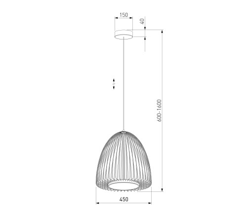 Подвесной светодиодный светильник 40010/1 LED черный