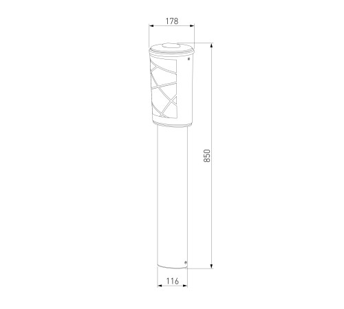 Ландшафтный светильник на столбе Premier F черный IP44 GL 1017F