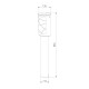 Ландшафтный светильник на столбе Premier F черный IP44 GL 1017F