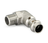 Угол пресс с наружной резьбой Uni-Fitt 22x1/2 нержавеющая сталь 785S3200